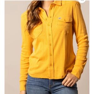 Kimes Ranch Yellow Button Down Shirt